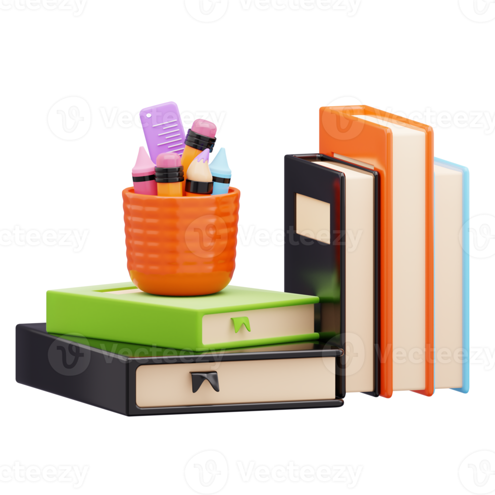 3d book for education png