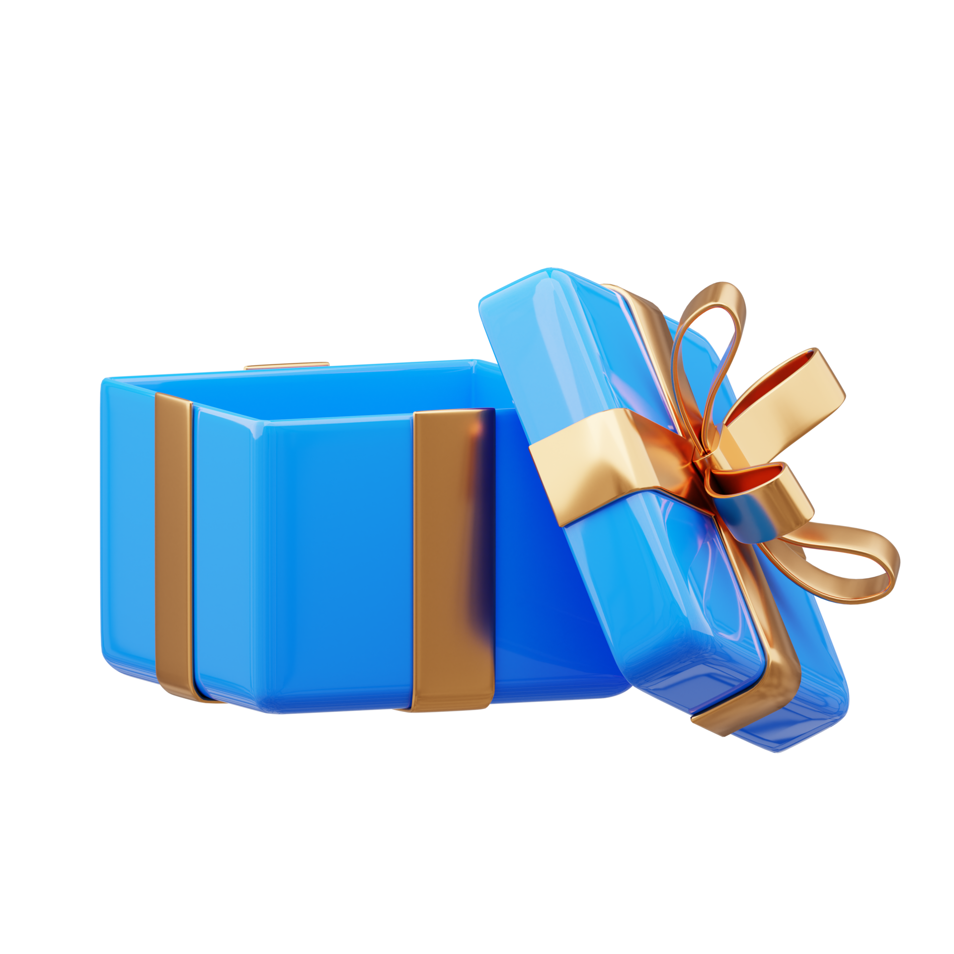 3d blue gift box with shopping bag 21305040 PNG