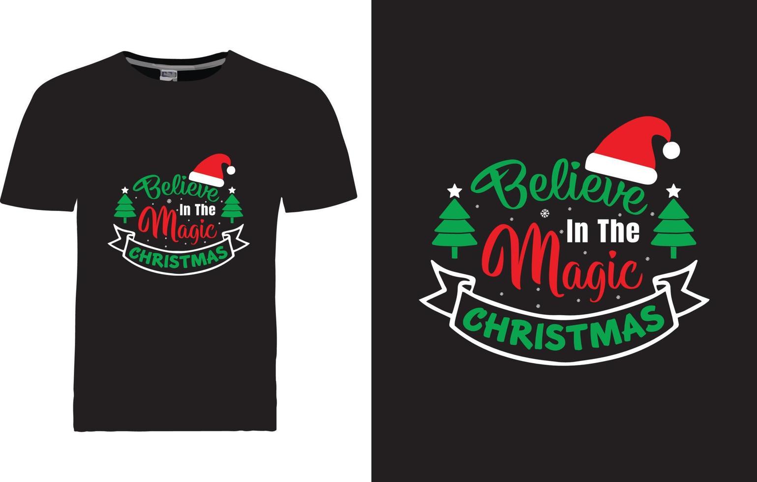 vector christmas t-shirt design template