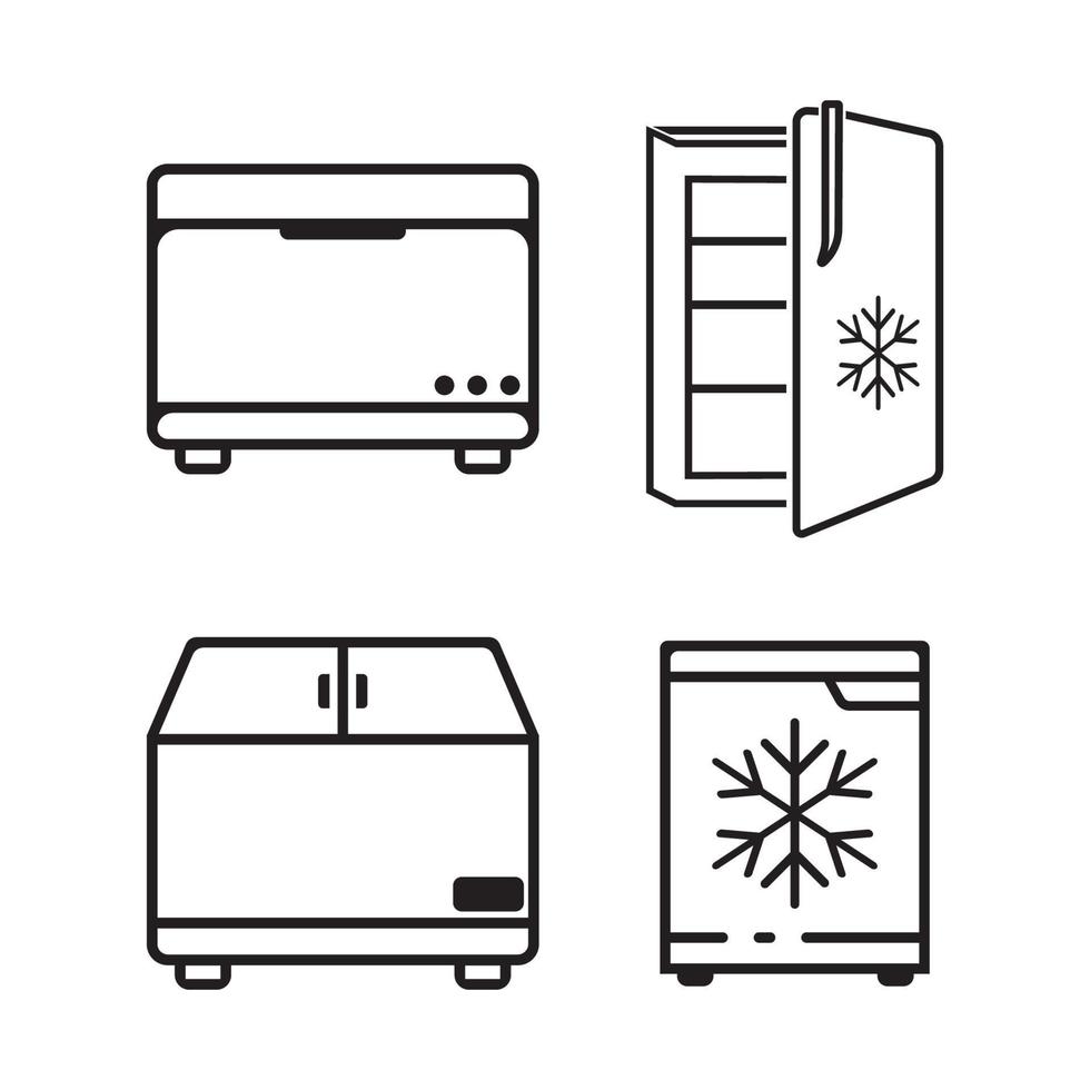 Refrigerator icon, logo isolated on white background vector