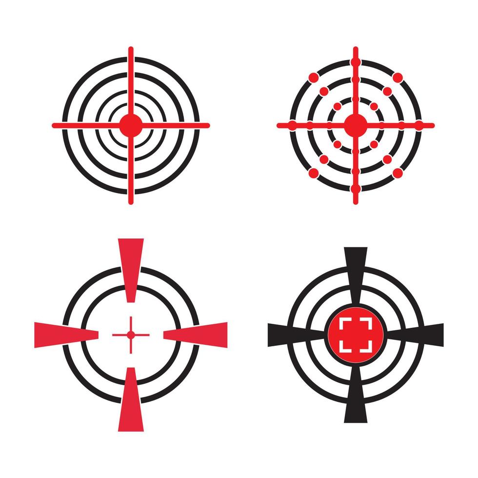 Gun target icon vector illustration template design