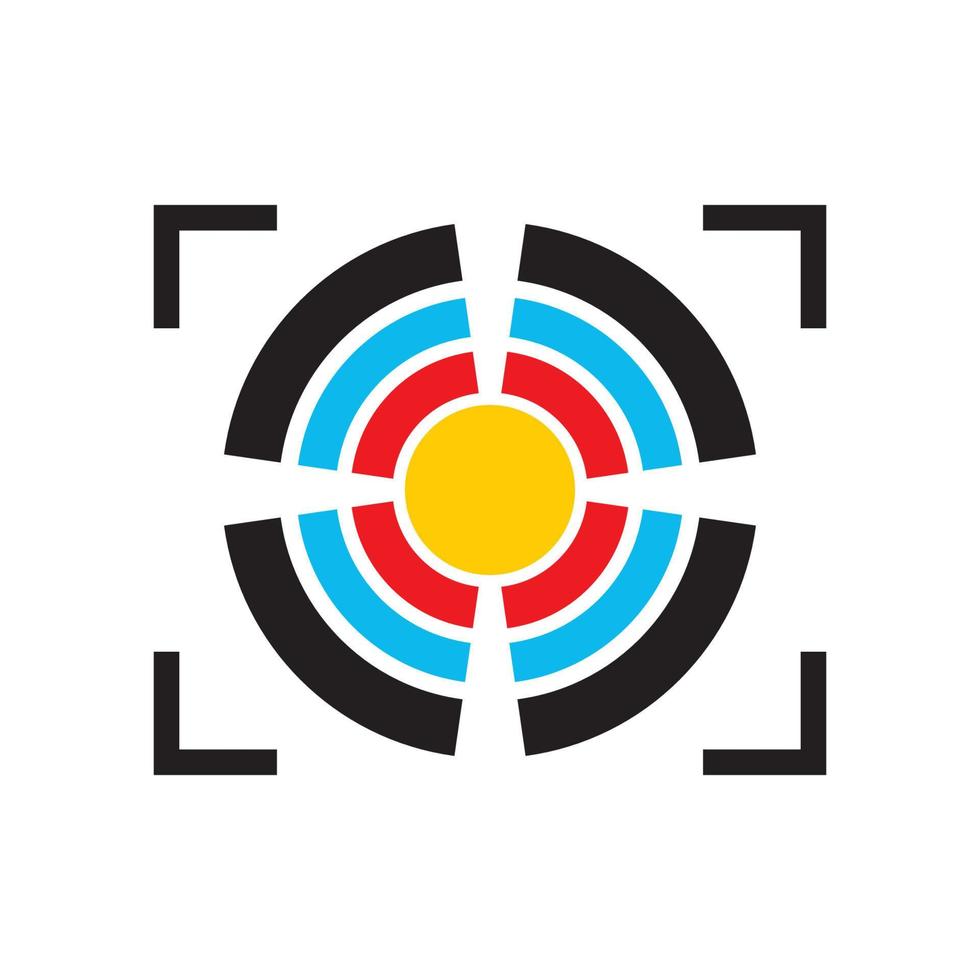 Gun target icon vector illustration template design