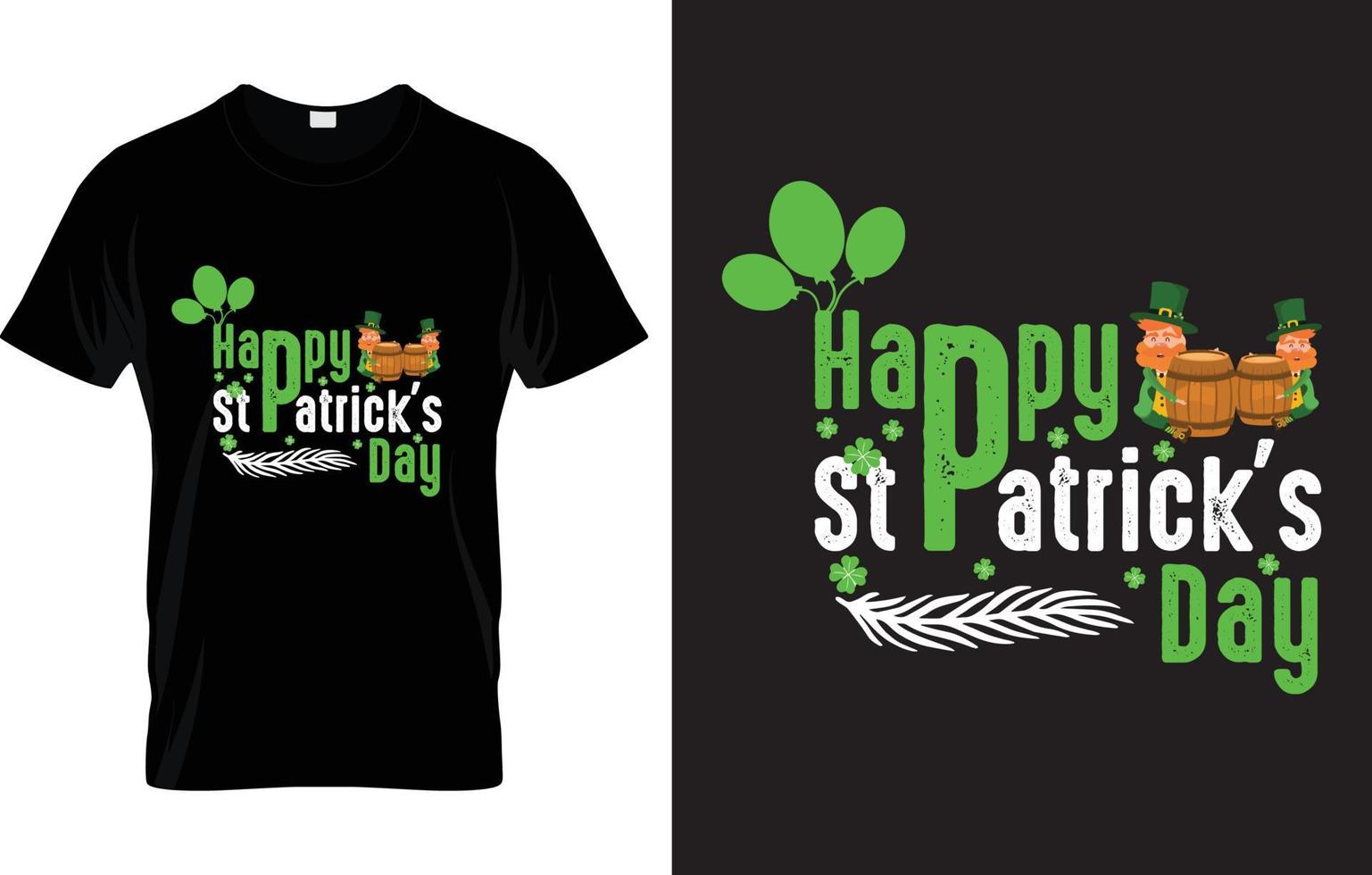 S t. patrick's día letras camiseta diseño vector