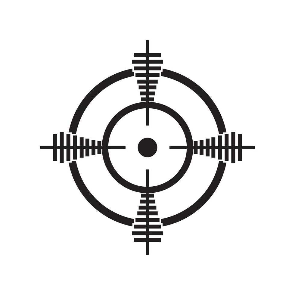pistola objetivo icono vector ilustración modelo diseño