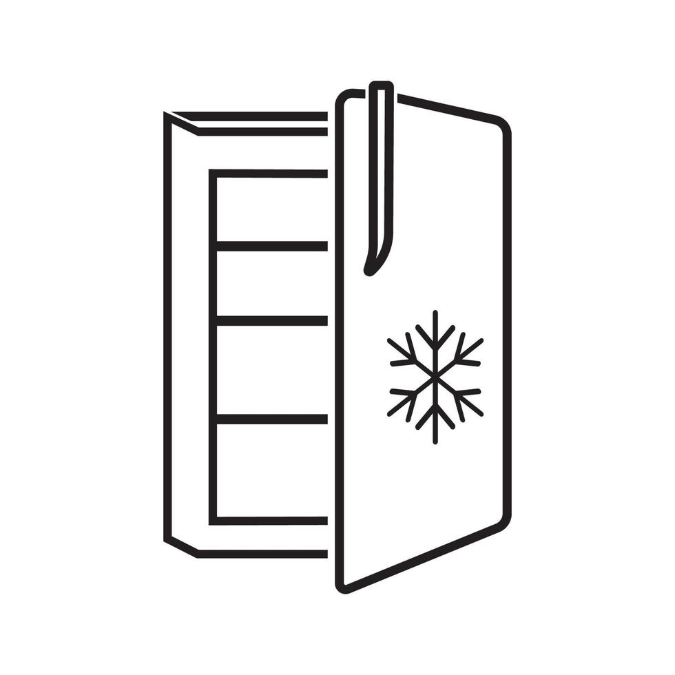 Refrigerator icon, logo isolated on white background vector