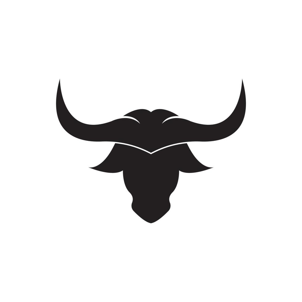 toro cabeza logo vector icono ilustración diseño