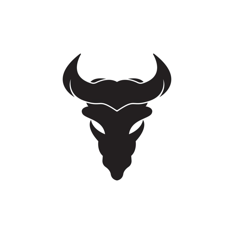 Bull head logo vector icon illustration design