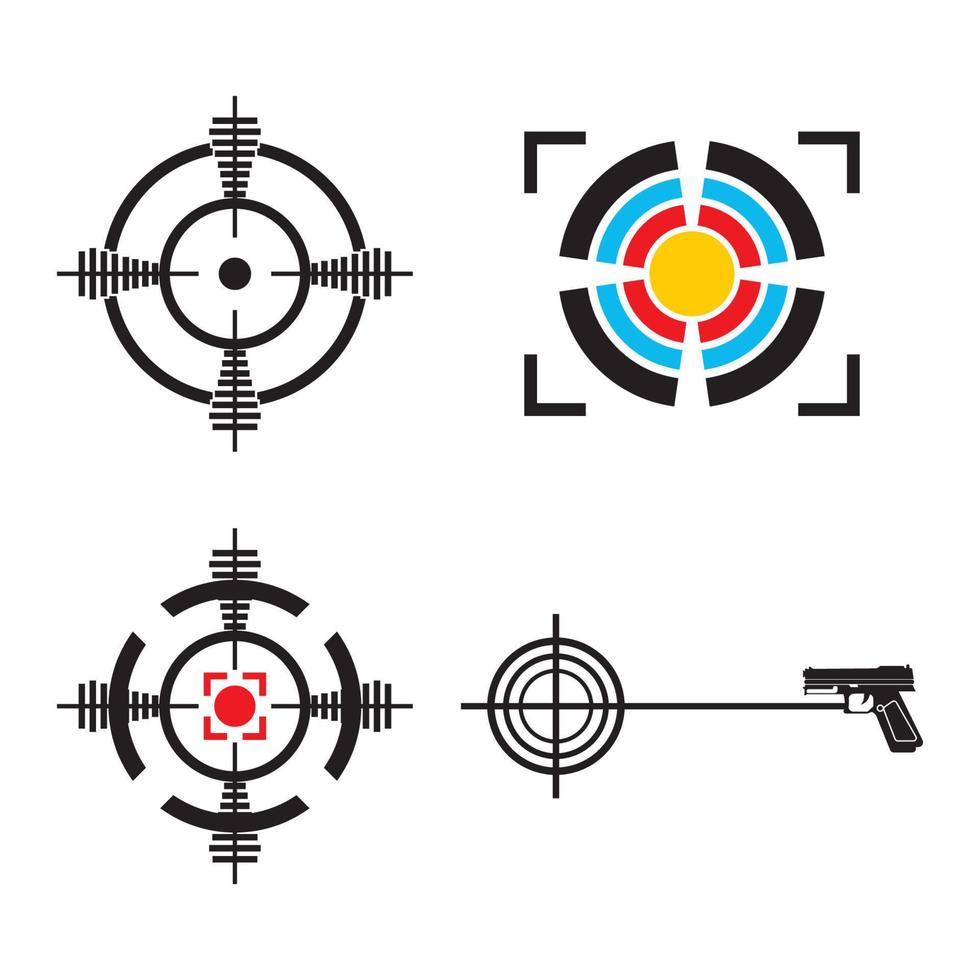 Gun target icon vector illustration template design