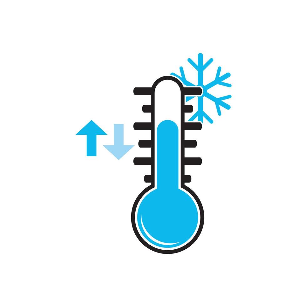 Thermometers icon with different zones. Vector image isolated on white background
