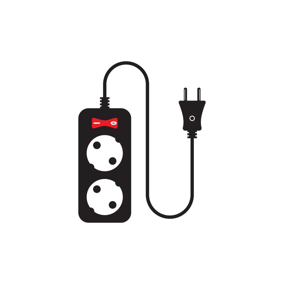 extension cord simple vector icon illustration in flat design