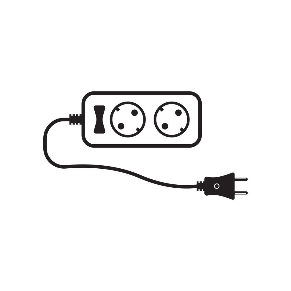 extension cord simple vector icon illustration in flat design