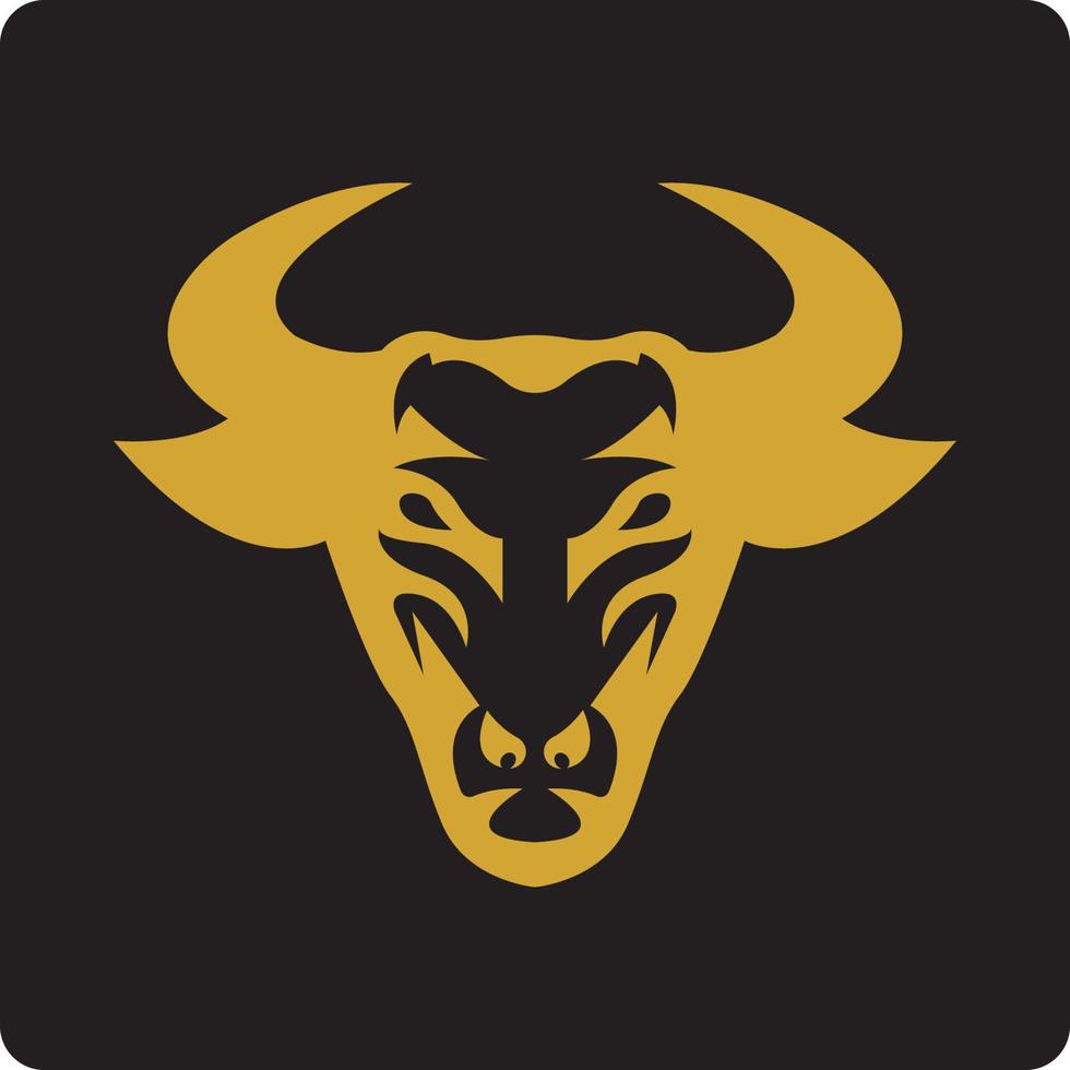 Bull head logo vector icon illustration design