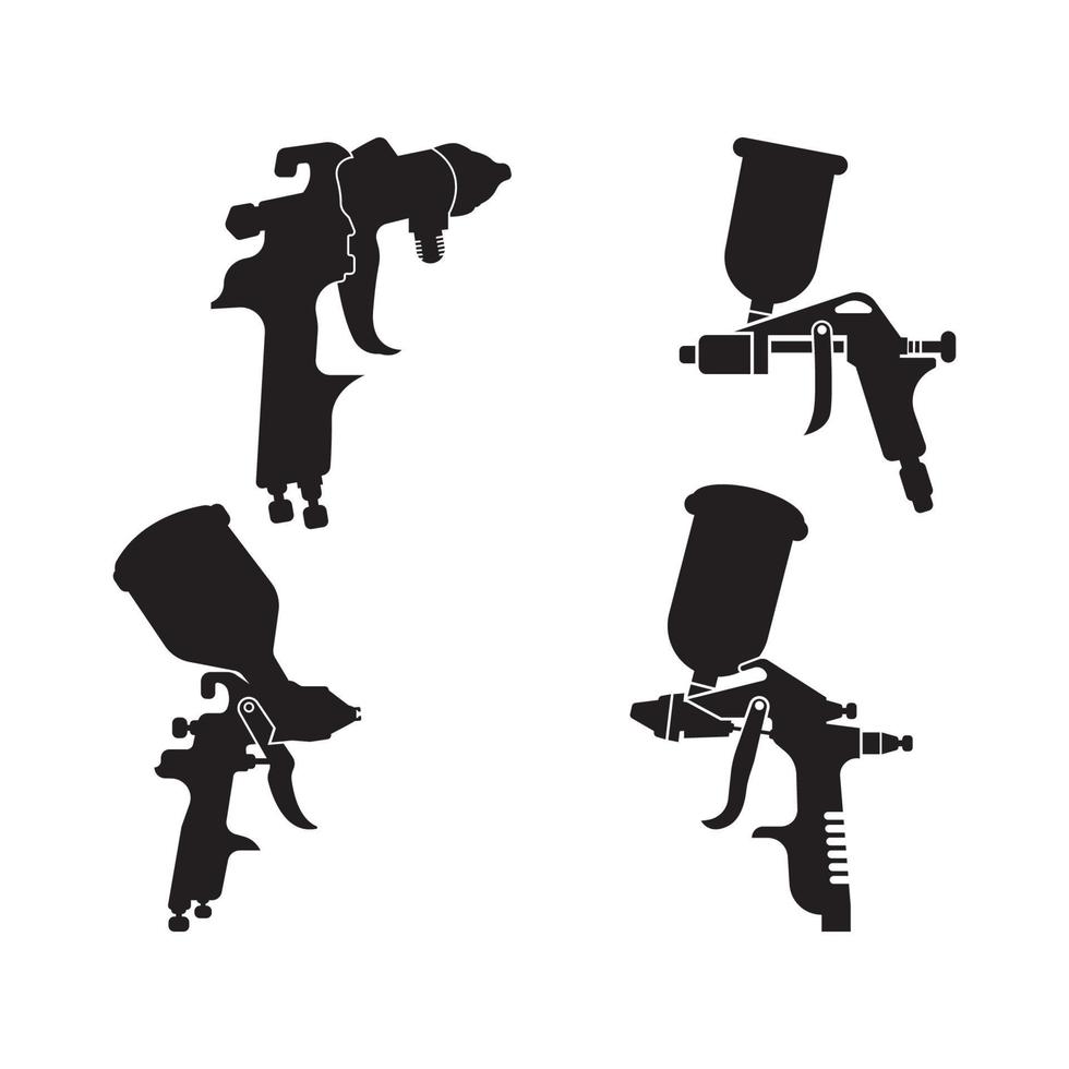 rociar pistola, icono logo vector ilustración diseño