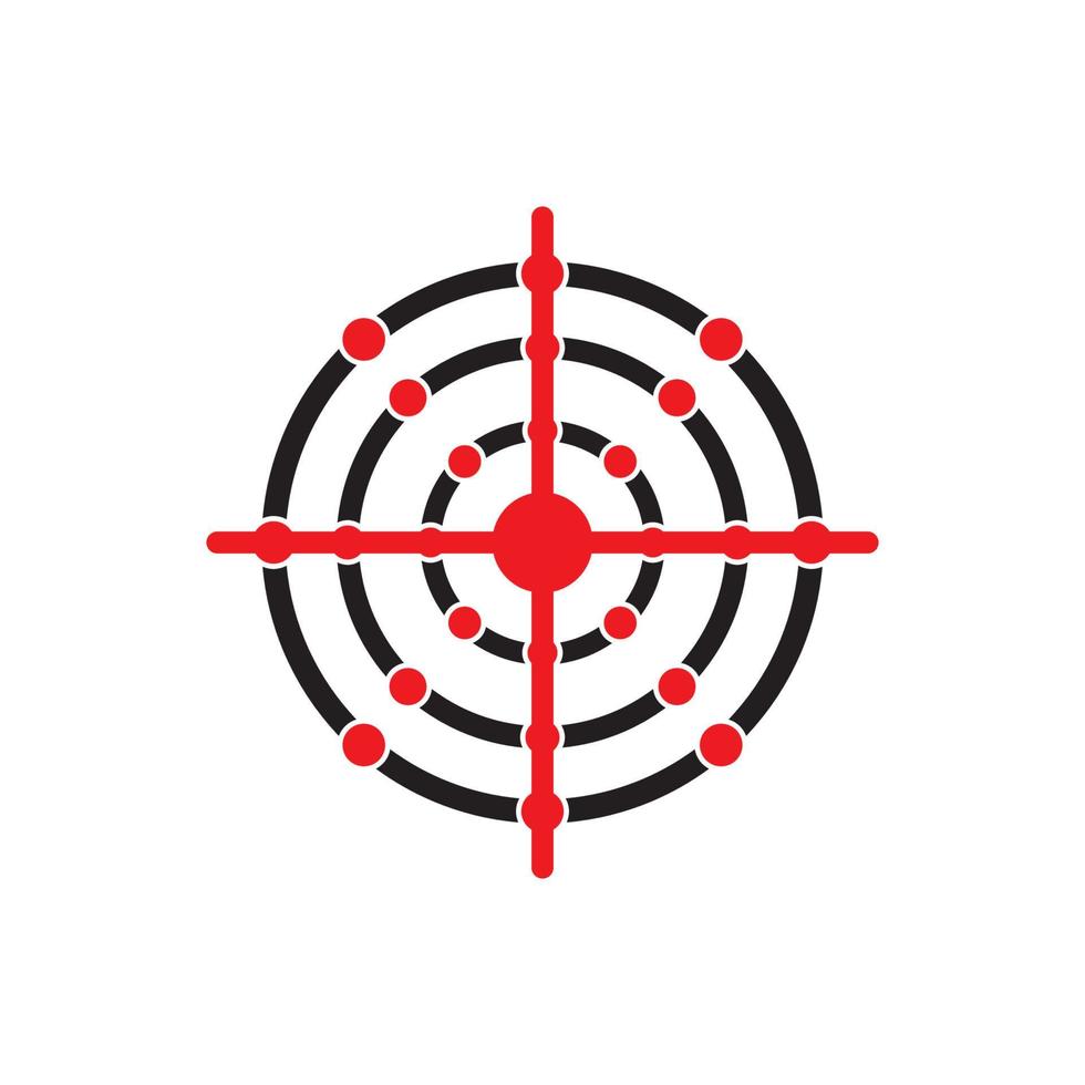 Gun target icon vector illustration template design