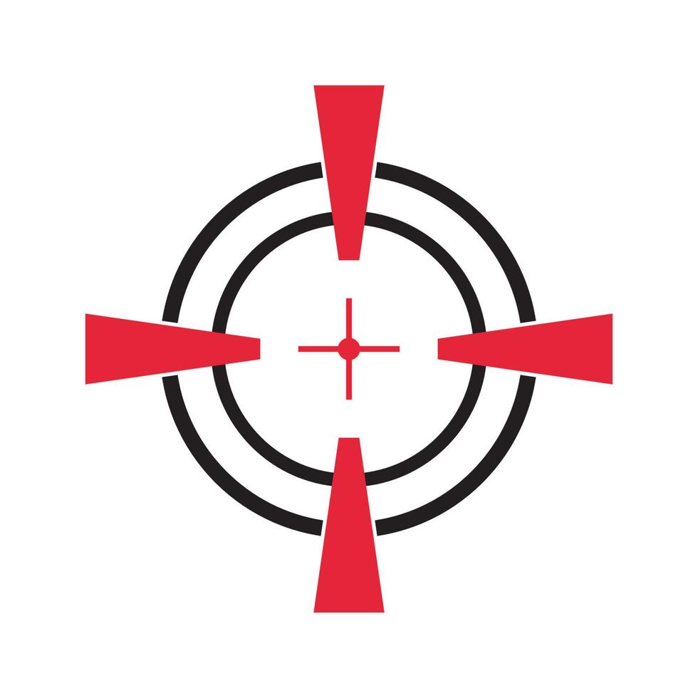 Gun target icon vector illustration template design