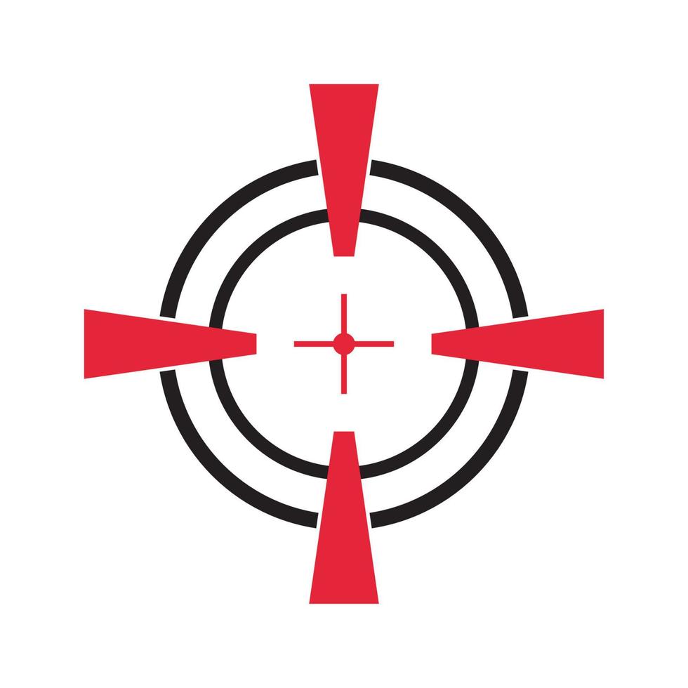 Gun target icon vector illustration template design