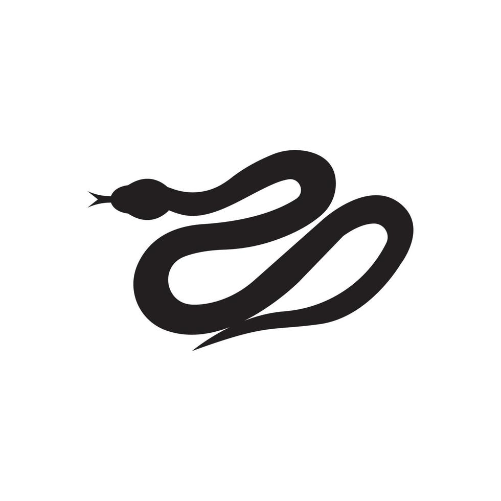 serpiente logo vector icono ilustración en plano diseño