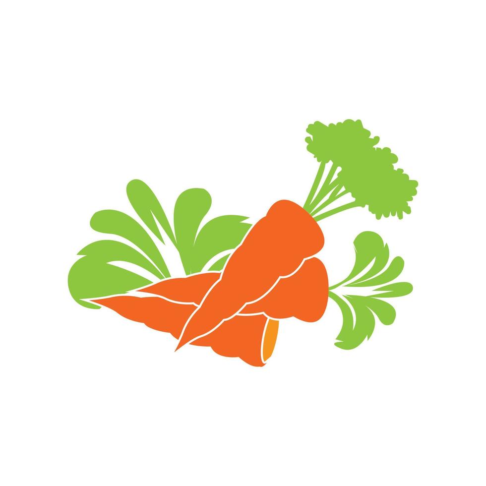 Fresh carrot vegetable icon,logo vector illustration design template.