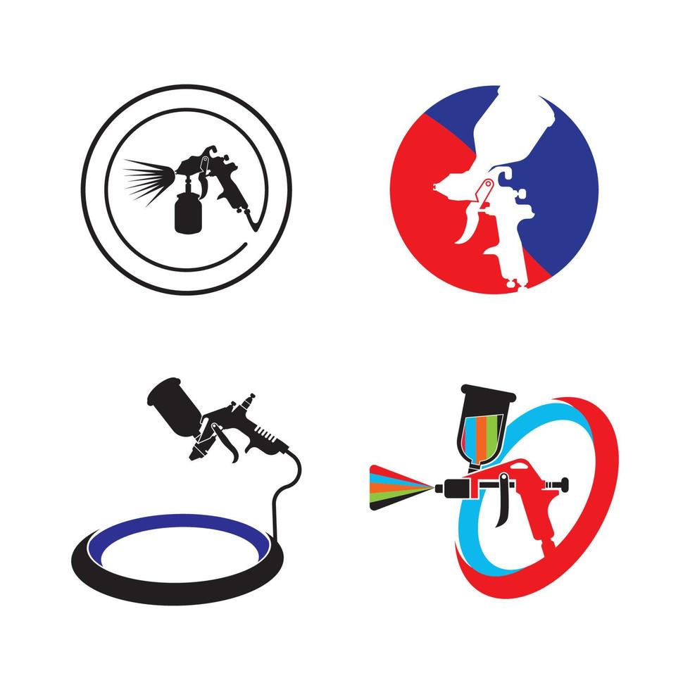 spray gun, icon logo vector illustration design