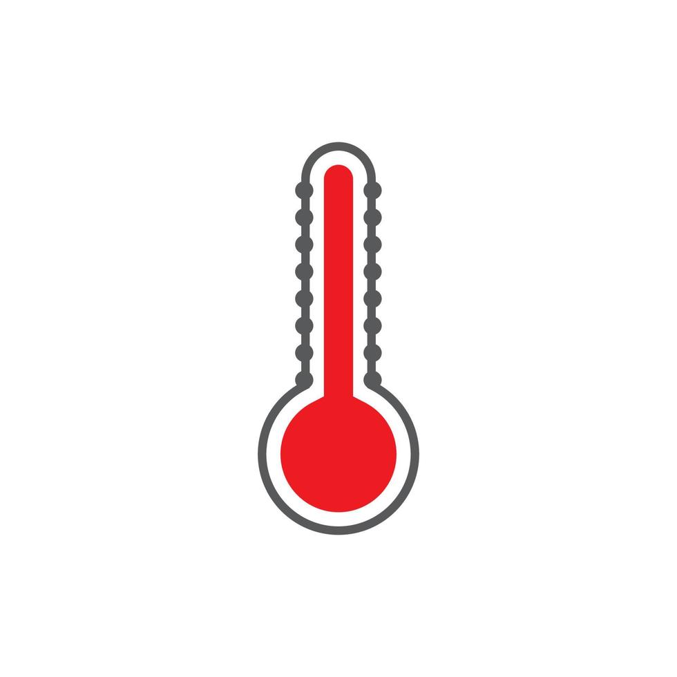 Thermometers icon with different zones. Vector image isolated on white background