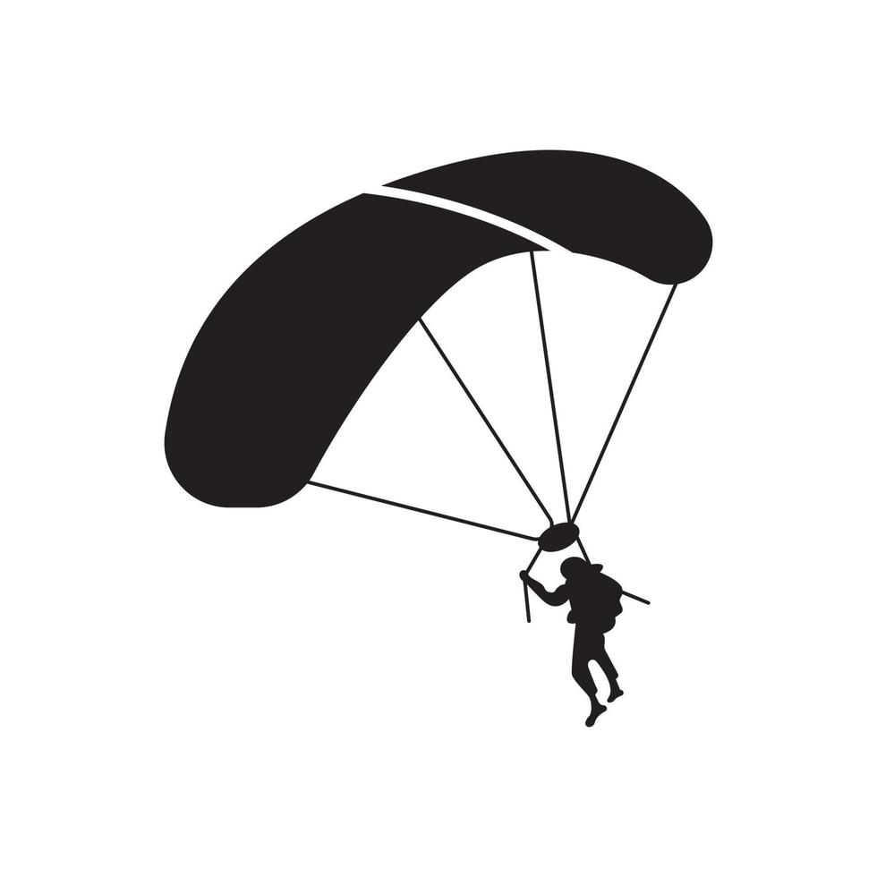 parachuting or paragliding icon, vector illustration symbol design.