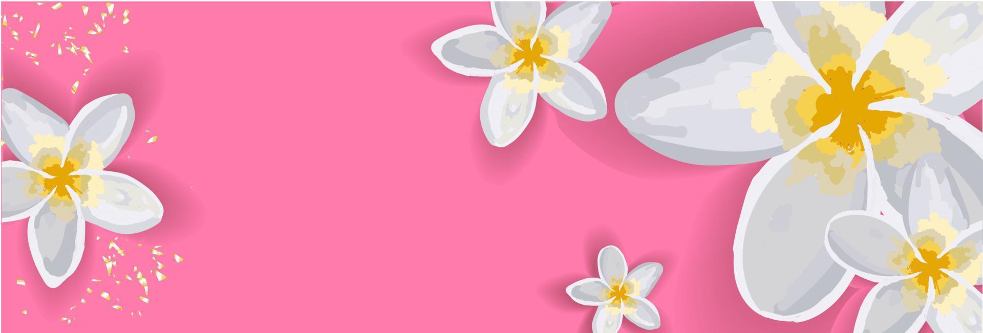 Spring Sale Horizontal Banner, header for website, online store. Sale Poster, Sale Flyer, Sale Vector. discount vector