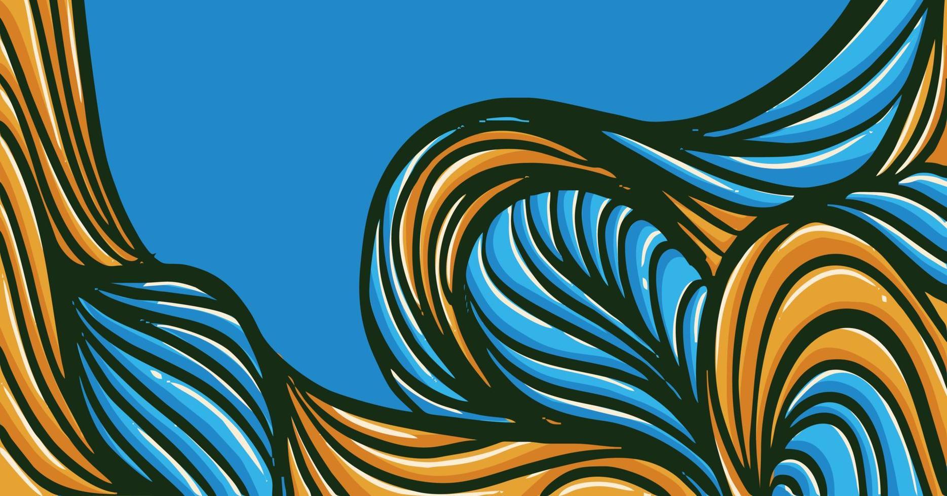 vector illustration of abstract wave frame background