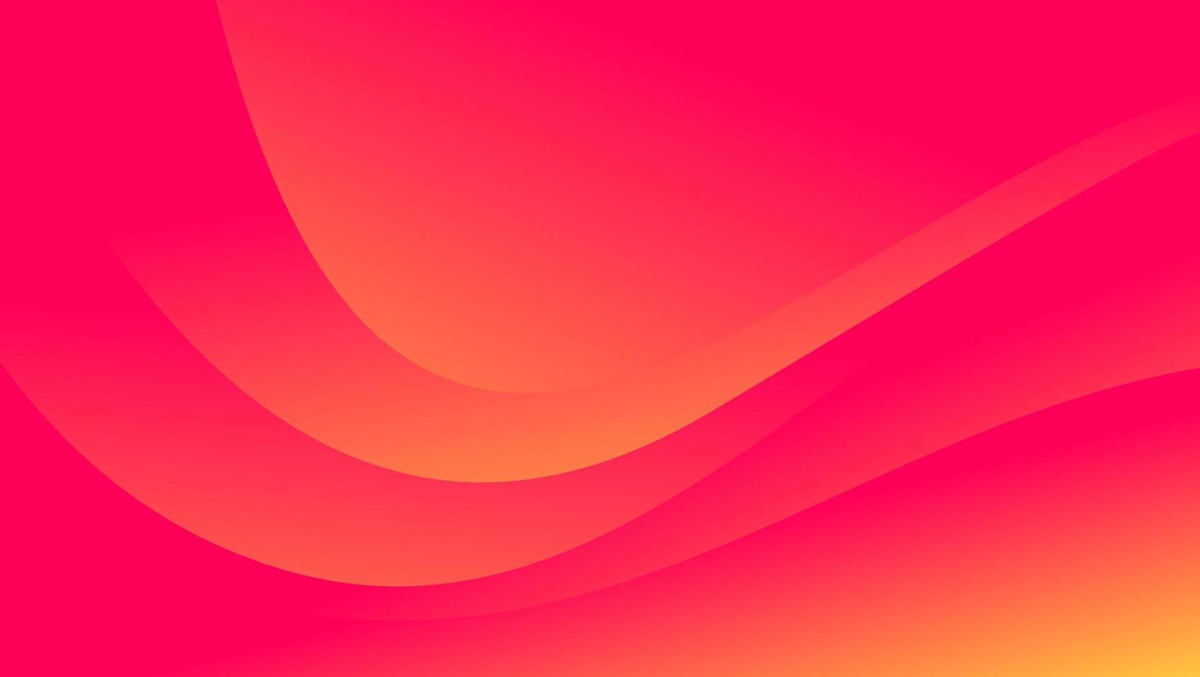 abstract fluid wave on gradient red and yellow background vector