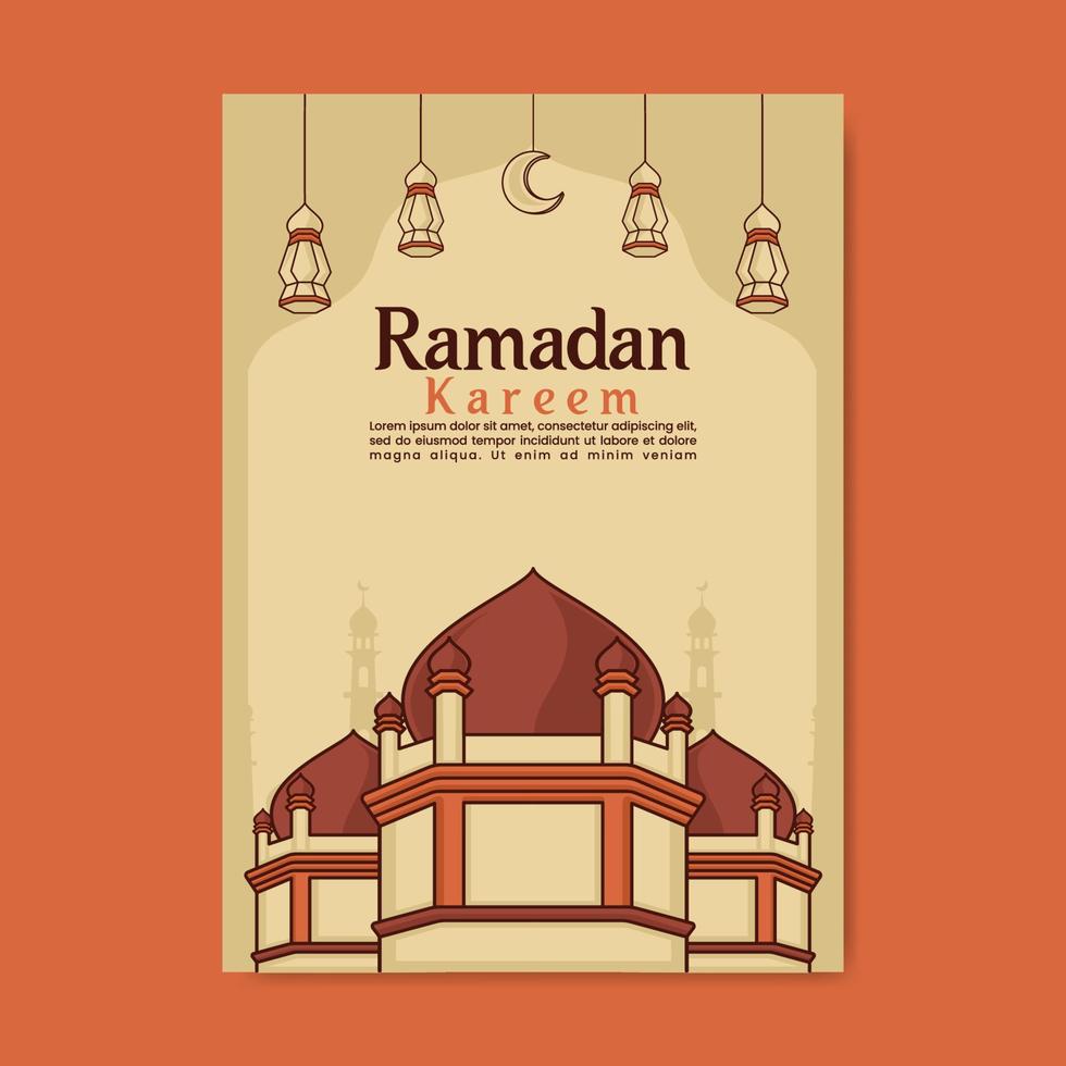 Vector ramadan poster design in a4 size