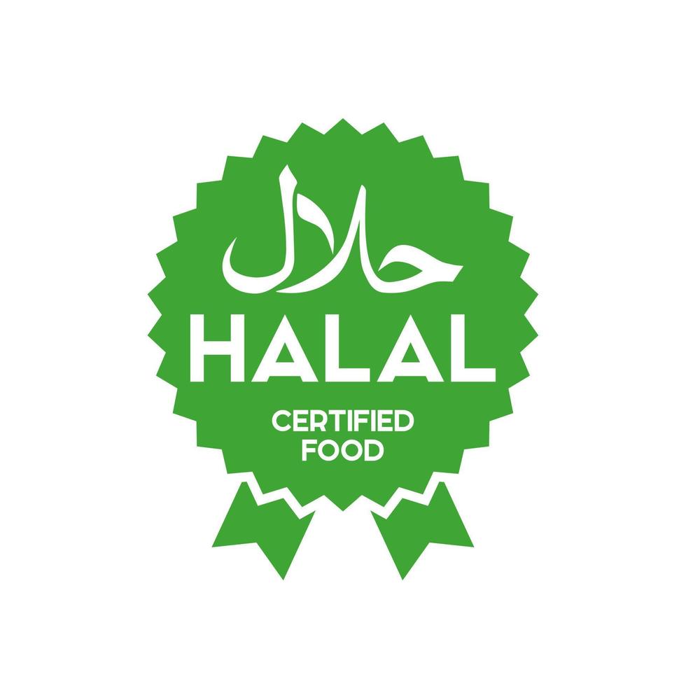 Muslim traditional halal food icon vector. Badges, logo, tag, and label. Suitable for banner, flyer, trade mark, packaging vector