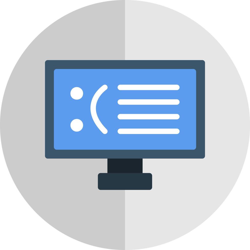 Blue Screen Vector Icon Design