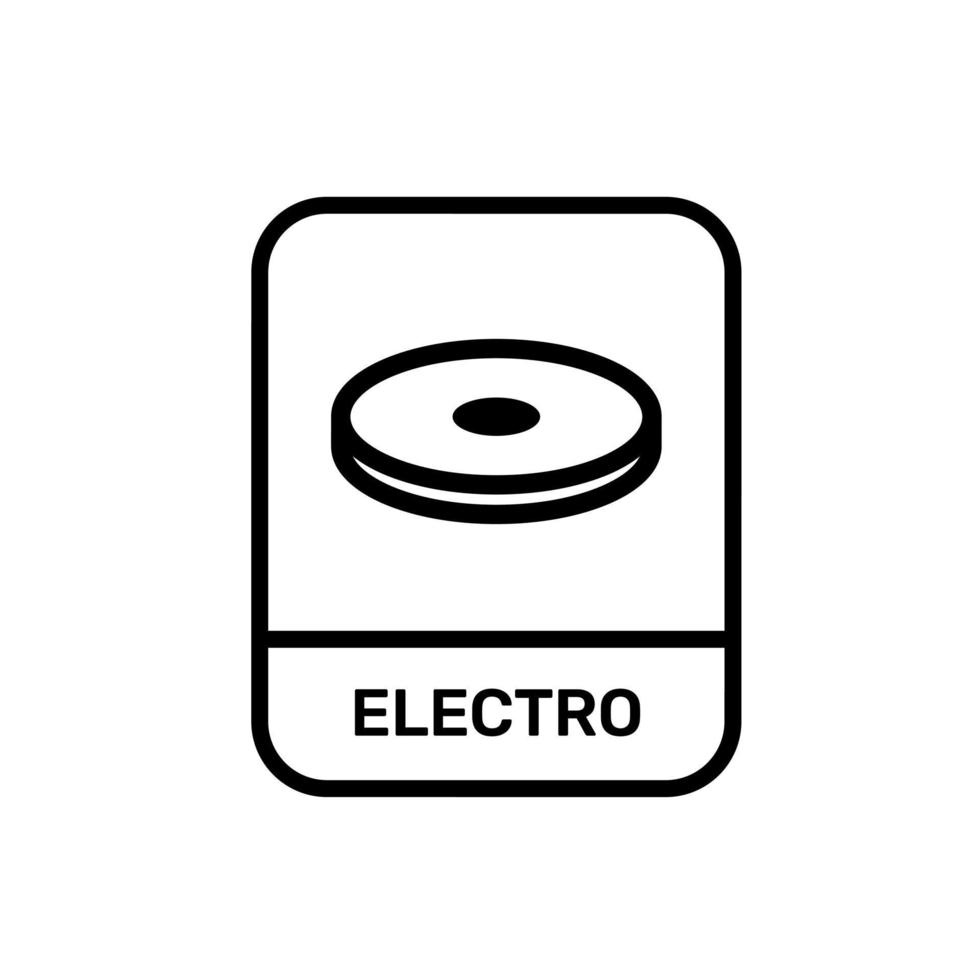 cocina electro icono. estufa instrucciones vector