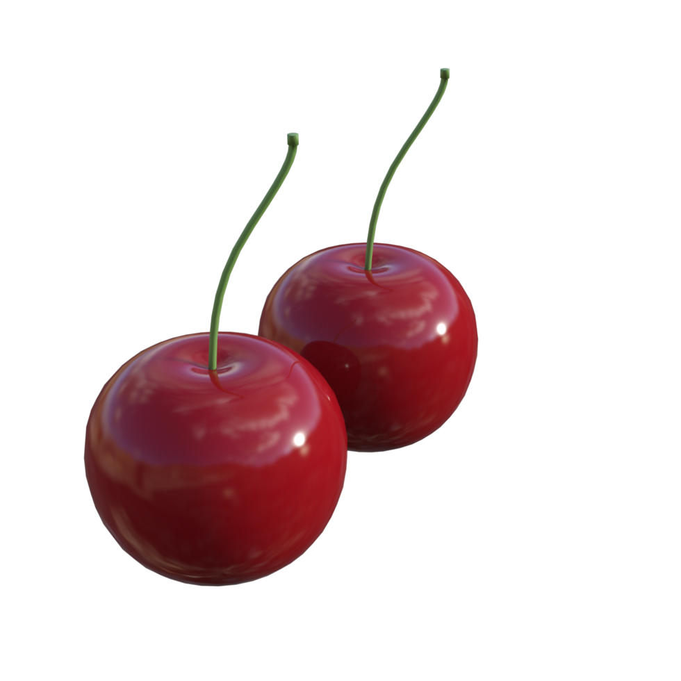 cherries isolated 3d rendering png