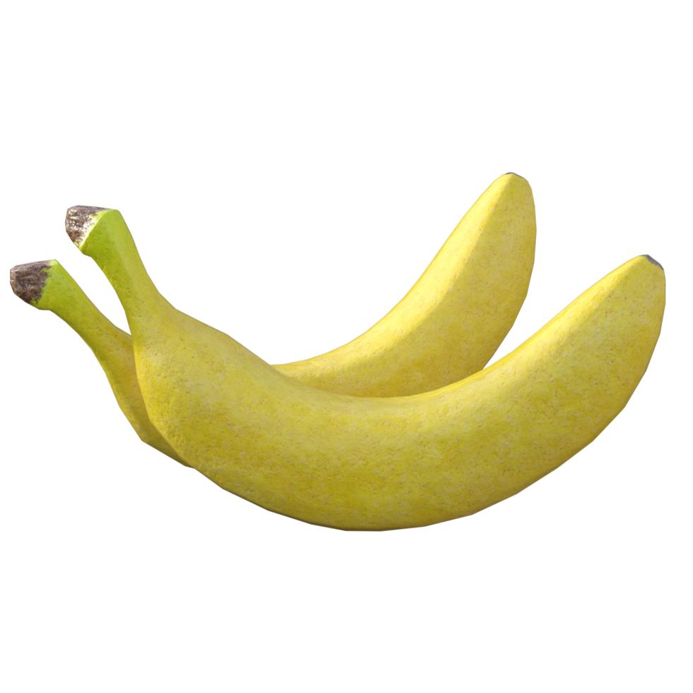 banana isolated 3d rendering png