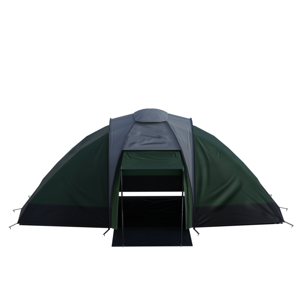 Camping tent isolated 3d rendering png