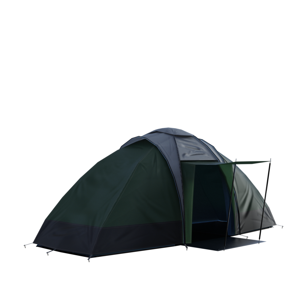 camping tente isolé 3d le rendu png