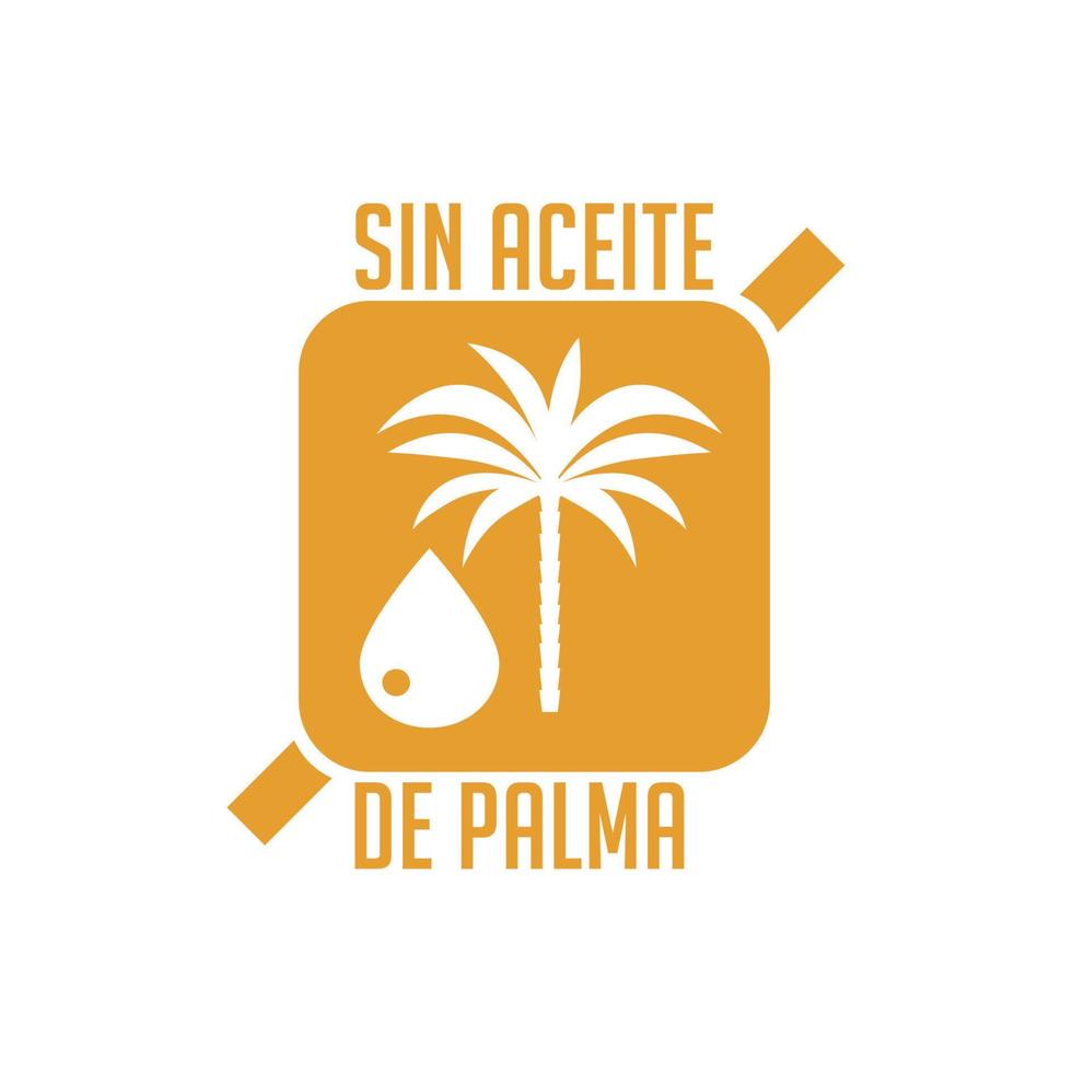 palma petróleo gratis icono escrito en Español vector