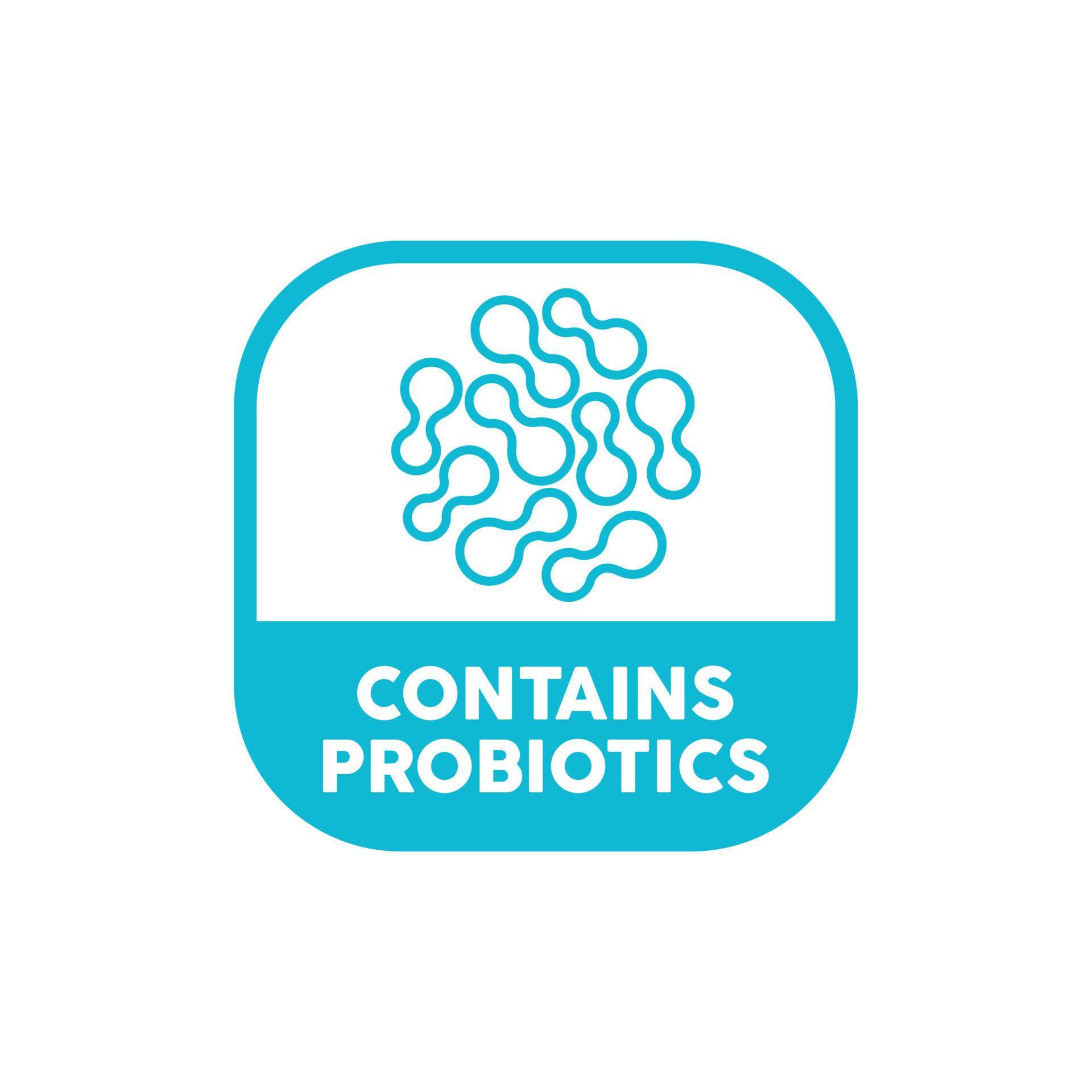 Contains probiotics vector icon label 21306089 Vector Art at Vecteezy