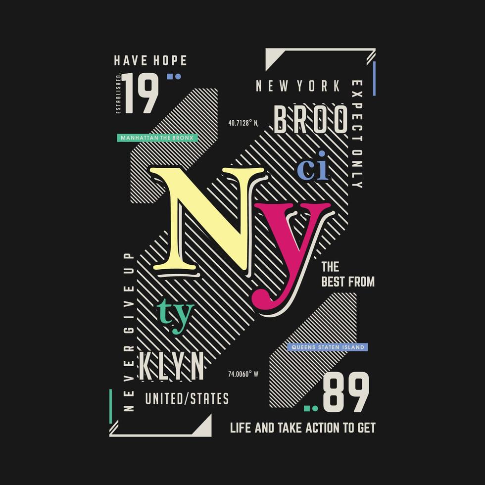 brooklyn new york text frame graphic t shirt print t shirt vector