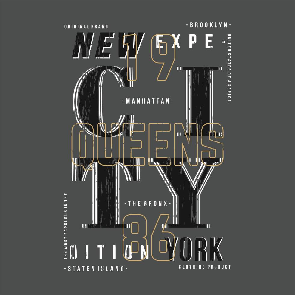 nuevo York ciudad texto marco gráfico tipografía vector t camisa diseño