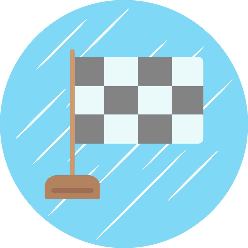 Checkered Flags Vector Icon Design