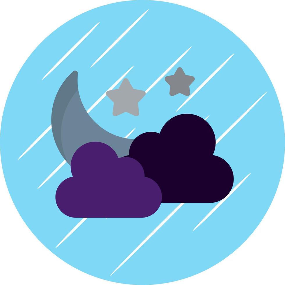 Star And Crescent Moon Vector Icon Design