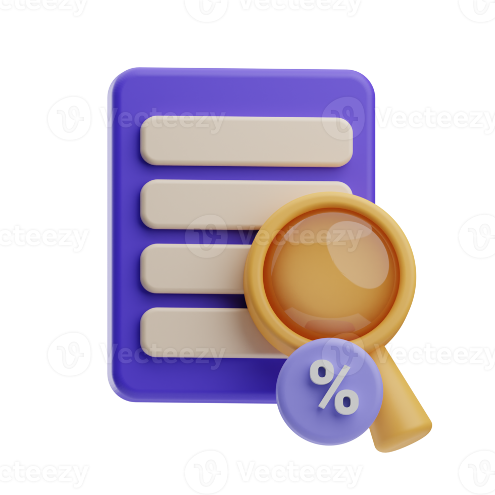 voorwerp het dossier document belasting illustratie 3d png