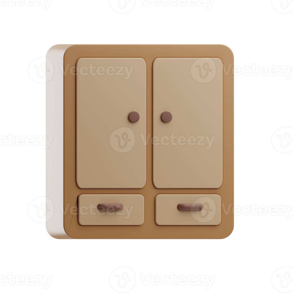 home furniture wardrobe illustration 3d png