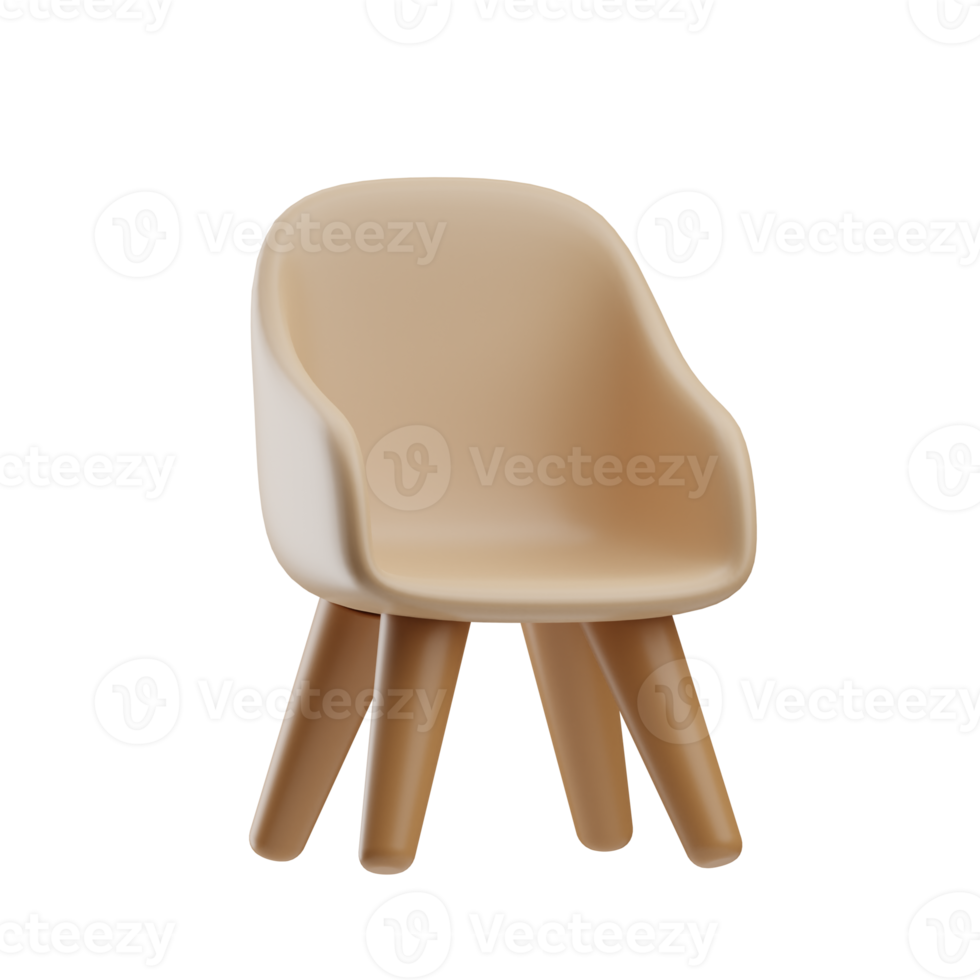 home furniture stool illustration 3d png