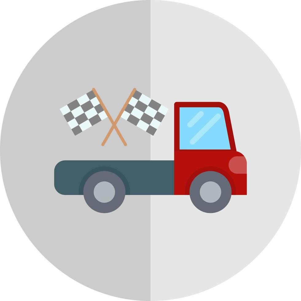 Race Truck Vector Icon Design