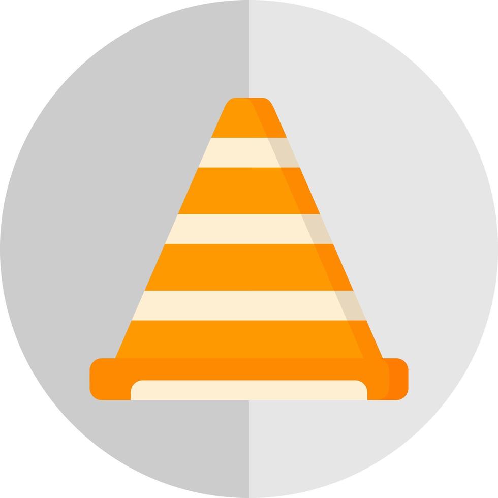 Traffic Cone Vector Icon Design