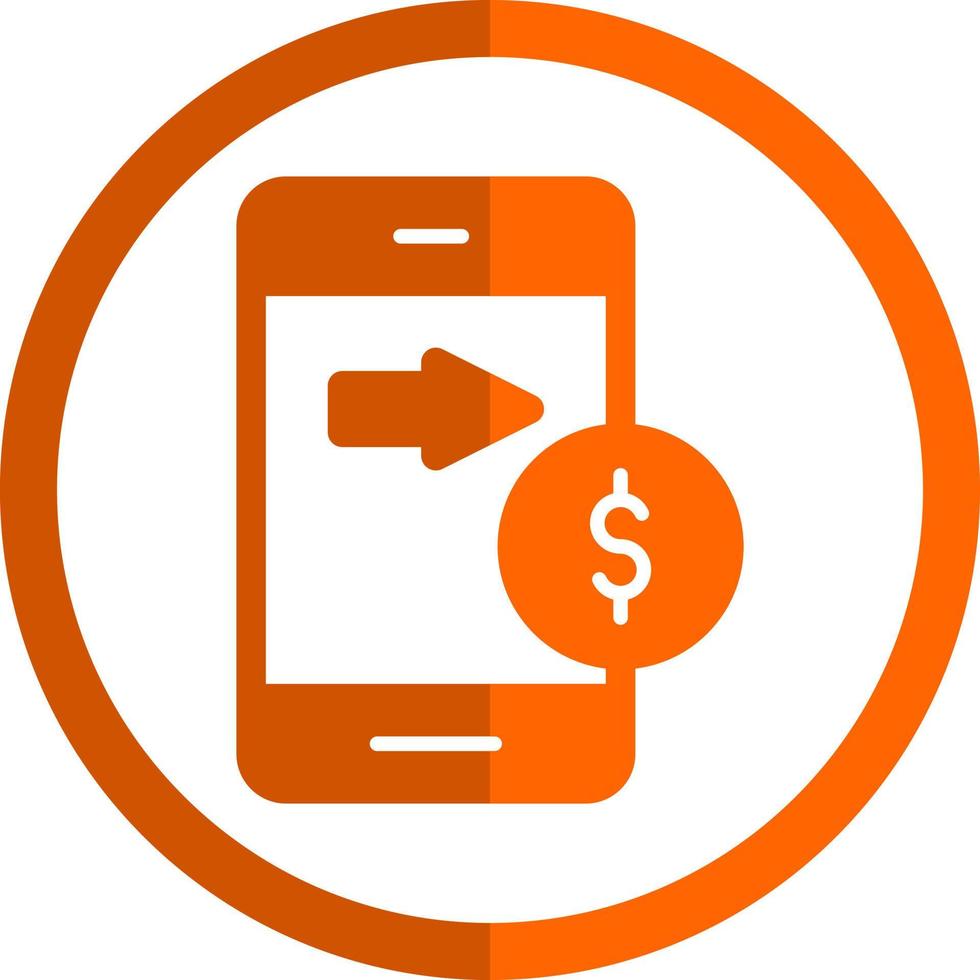 Send Money Mobile Vector Icon Design