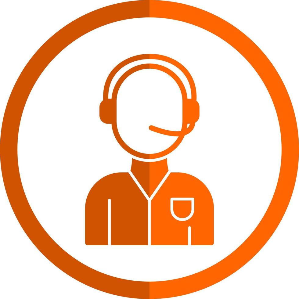 Customer Service Agent Vector Icon Design