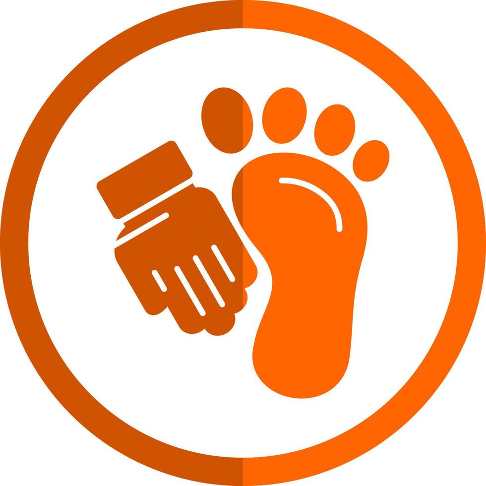 Foot Massage Vector Icon Design